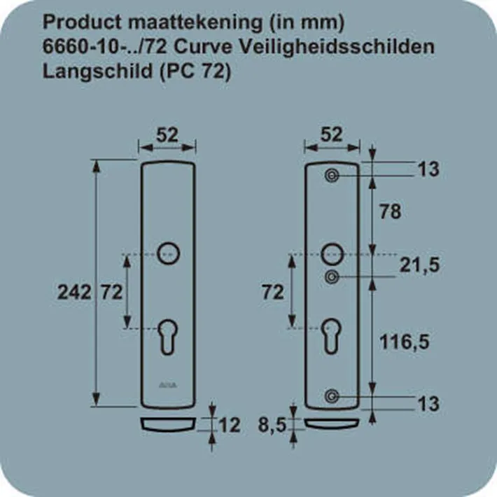 AXA VEILIGHEIDSLANGSCHILDEN F1 PC72MM 66601011/72