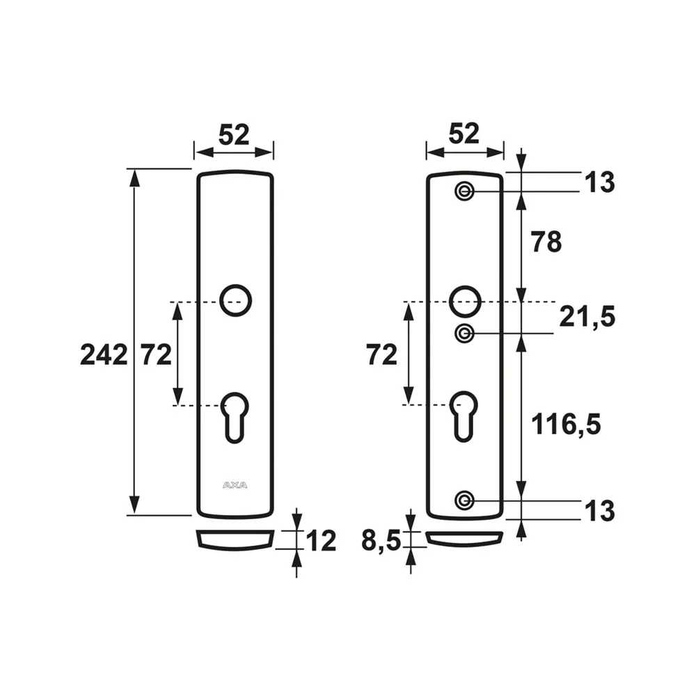 AXA VEILIGHEIDSLANGSCHILDEN F1 PC72MM 66601011/72