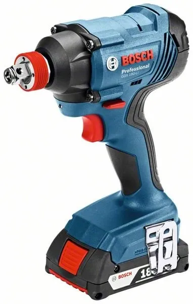 BOSCH ACCUSLAGMOERSLEUTEL GDX 180LI + ACCUBOORSCHROEFMACHINE GSR 180LI 06019G5222