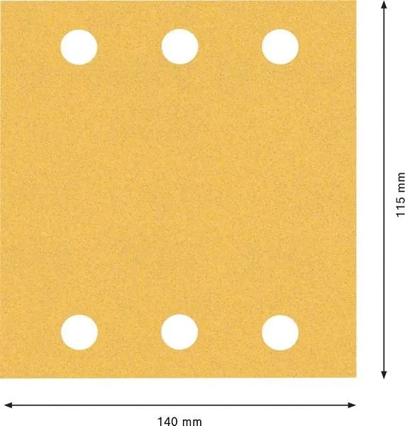 BOSCH EXPERT schuurpapier C470, 115x140mm, set van 10 stuks 2608901113