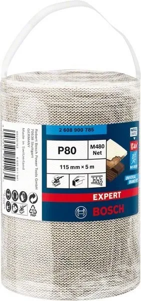 BOSCH EXPERT schuurrooster M480 115mmX5m, P80, 1st 2608900785