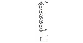 BOSCH Spiraalboor, zeskant 8 x 385 x 450 mm, d 6,35 mm 2608597640
