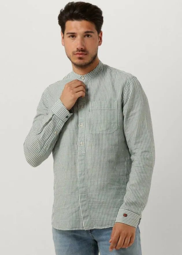 CAST IRON HEREN POLO'S & TSHIRTS LONG SLEEVE SHIRT CO LI DOBBY STRIPE MINT
