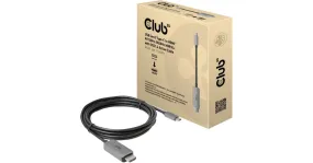 Club 3D USB Gen2 Type-C naar HDMI kabel (Zwart, 3 meter, 4K120Hz, 8K60Hz, HDR10)