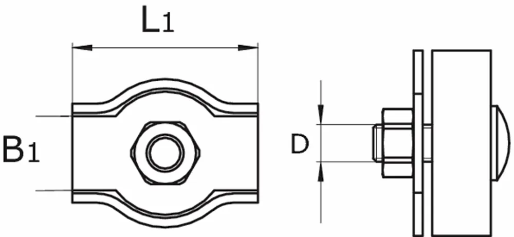 DX STAALDRAADKLEM SIMPLEX VERZINKT 4MM