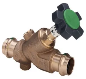 Easytop stopkraan met keerklep brons 54 mm pers