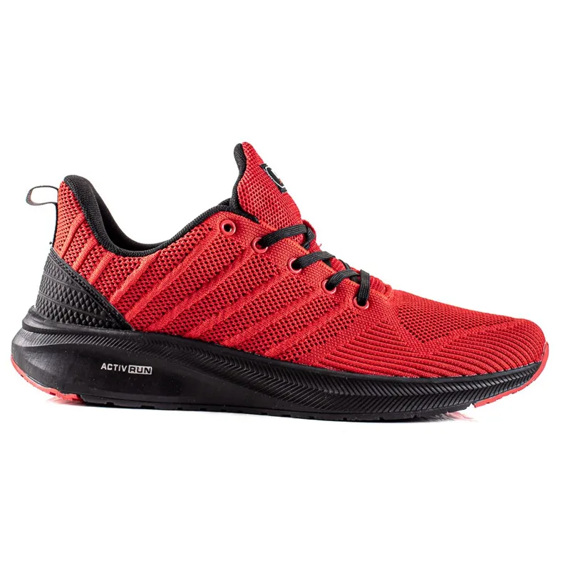 Heren sportschoenen DK zwart rood