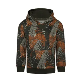 Koko Noko Sweater Hoody Print Faded Green/Brown