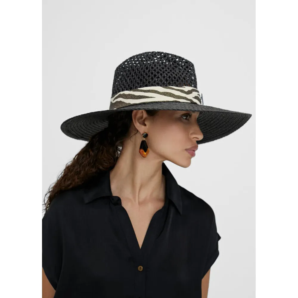   Lola Casademunt Cowboyhoed met decoratief lint Zwart KL
