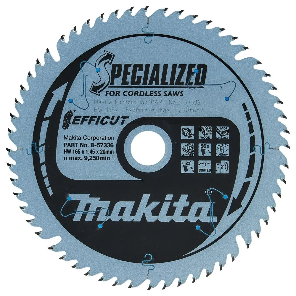 MAKITA ZAAGB HOUT 165X20X1,6 56T  B57336