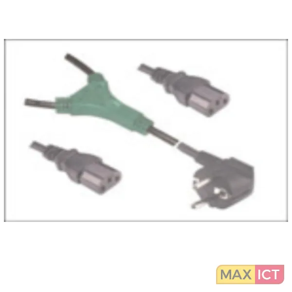 MicroConnect Microconnect PE011318 electriciteitssnoer Zwart 1,8 m Netstekker type F 2 x C13 stekker