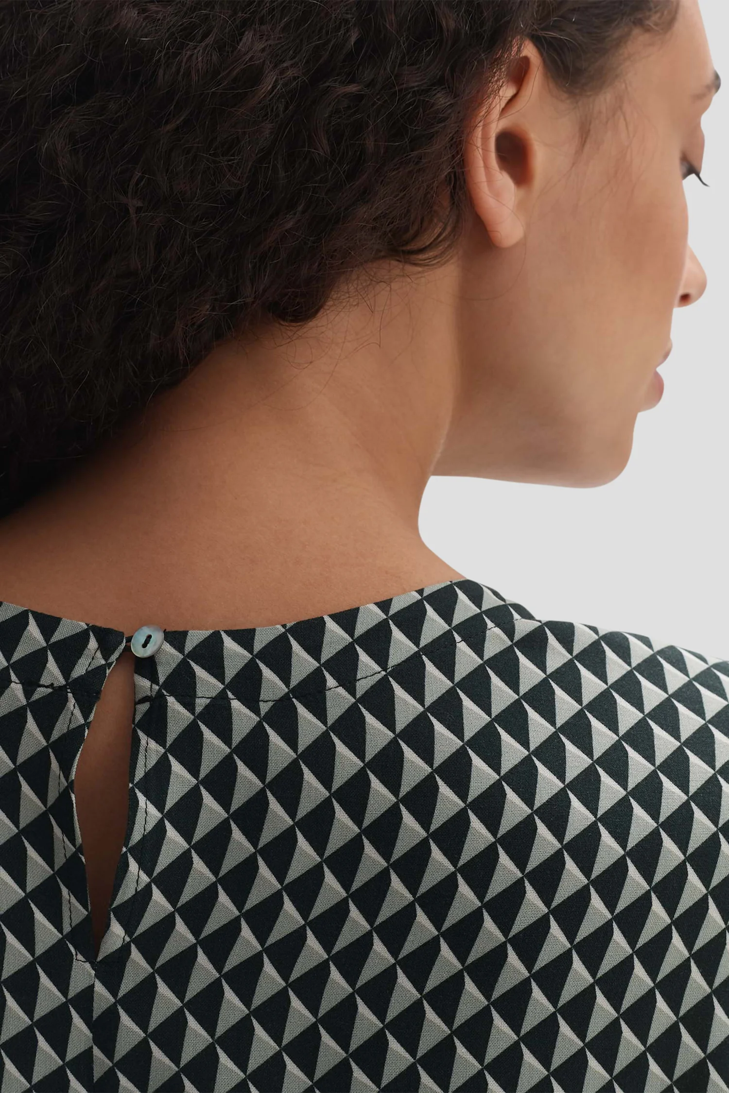 Opus Donkerblauwe blouse met print