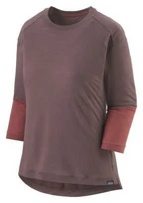 Patagonia Merino 3/4 Mouw Fietstrui Bruin Vrouw