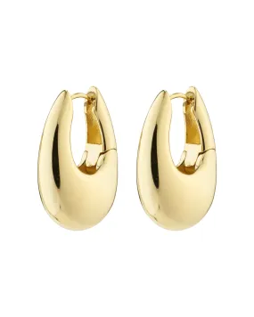 Pilgrim Pilgrim AUTUMN chunky retro hoop earrings gold-plated