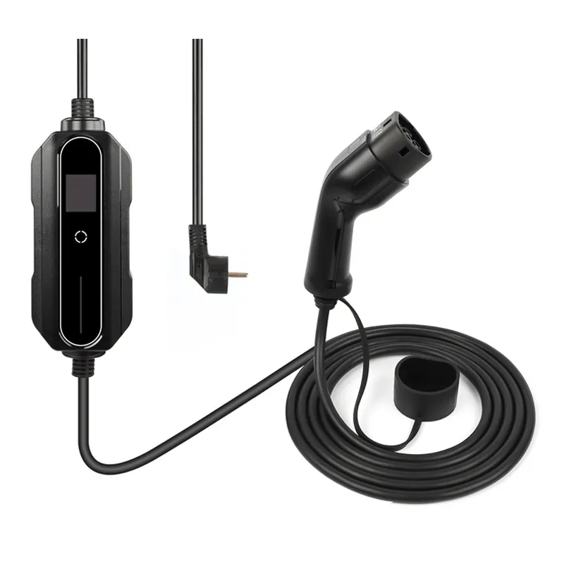 PREMIUM INSTELBARE MOBIELE LADER/LAADKABEL STOPCONTACT TYPE 2 1FASE 6A16A 1,3KW3,6KW VOOR RENAULT MEGANE