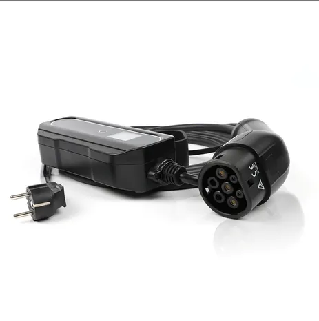PREMIUM INSTELBARE MOBIELE LADER/LAADKABEL STOPCONTACT TYPE 2 1FASE 6A16A 1,3KW3,6KW VOOR VOLKSWAGEN MULTIVAN