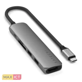 Satechi Satechi ST-P6SM interface hub USB Type-C 10000 Mbit/s Grijs