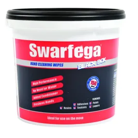 Swarfega BLACK BOX handreinigings-doekjes EXTRA LARGE EXTRA STRONG emmer a 150 stuks - NIEUWSTE TYPE SBB150W