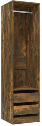 VidaXL Kledingkast met lades 50x50x200 cm bewerkt hout gerookt eiken